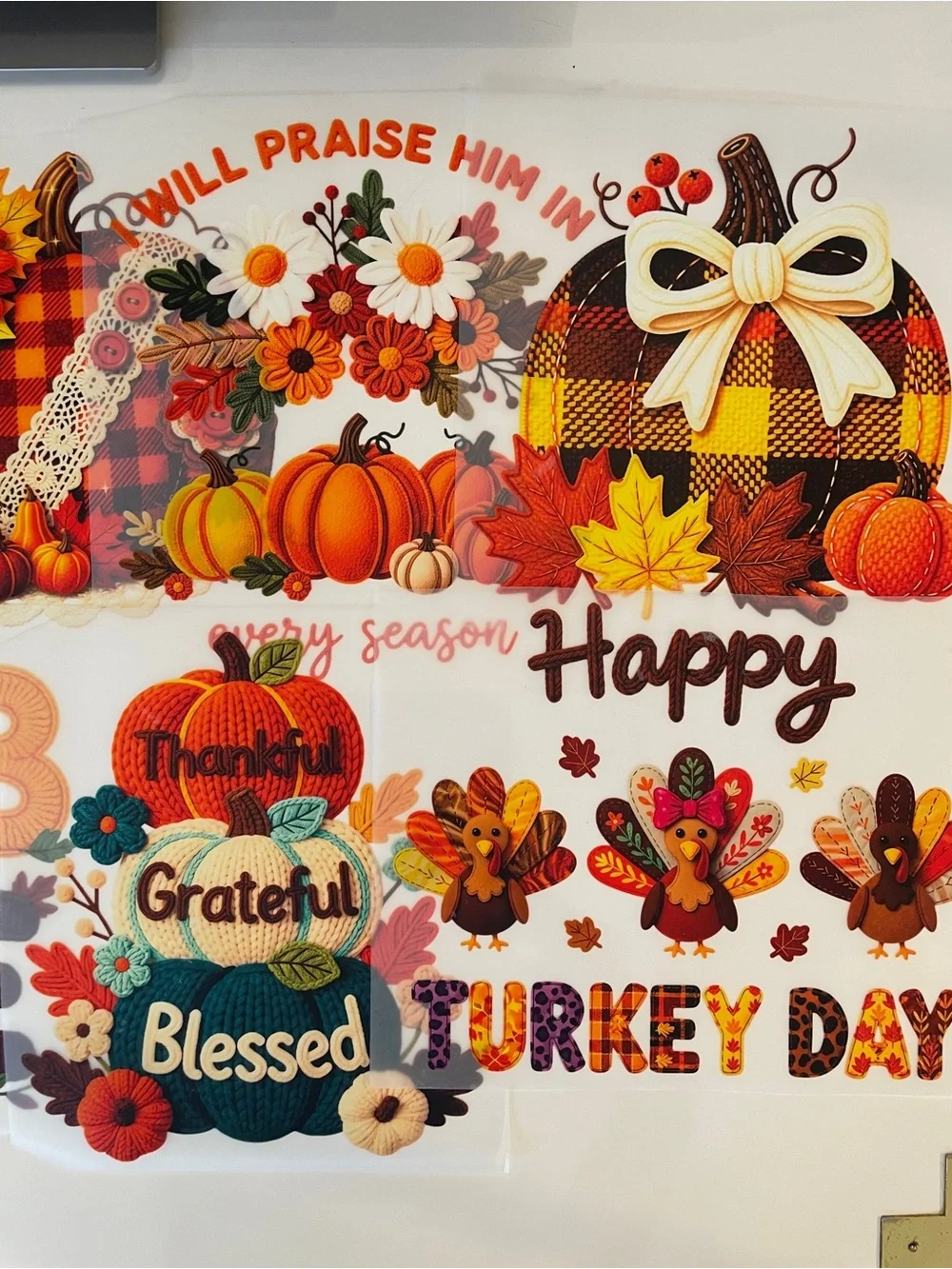 Lot of 10 Autumn Fall Iron-On Transfers for T-Shirts | DIY | Fall Colors